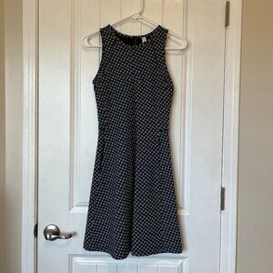Lululemon‎ Go 'Til Dawn Dress Size 4 Deep Dive Black White Skater Fit & Flare